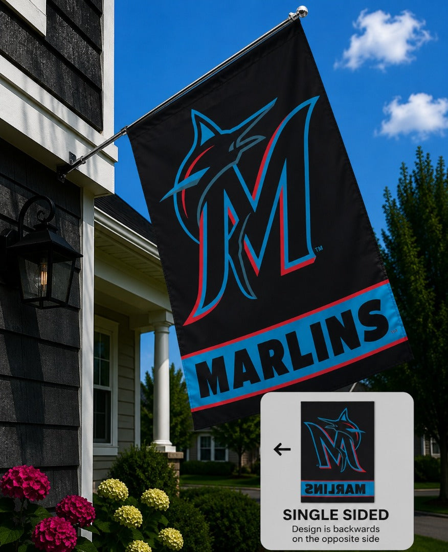 Miami Marlins Flag New Logo House Banner heartlandflags
