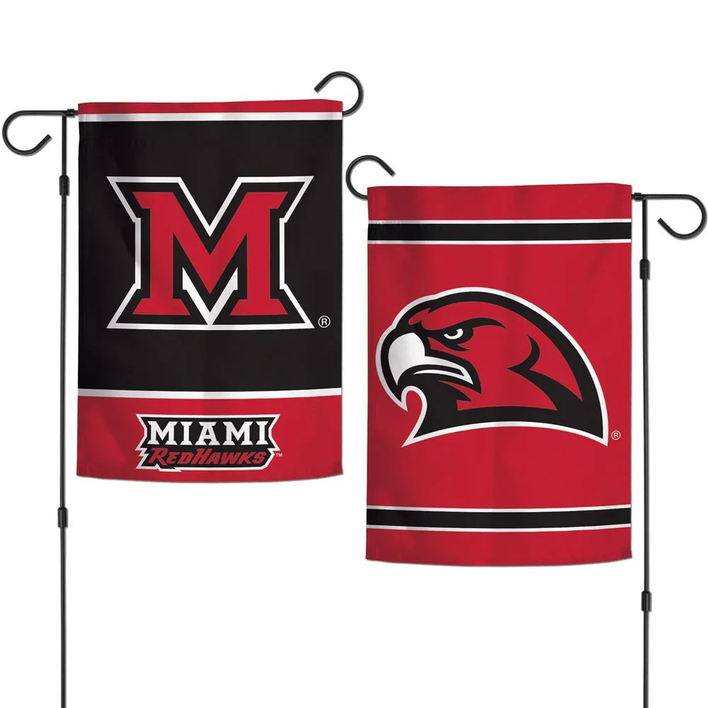 Miami RedHawks 2 Sided Garden Flags heartlandflags