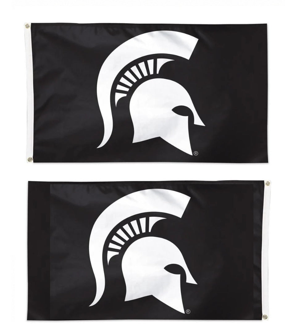 Michigan State 2 Sided Black 3x5 Flag heartlandflags