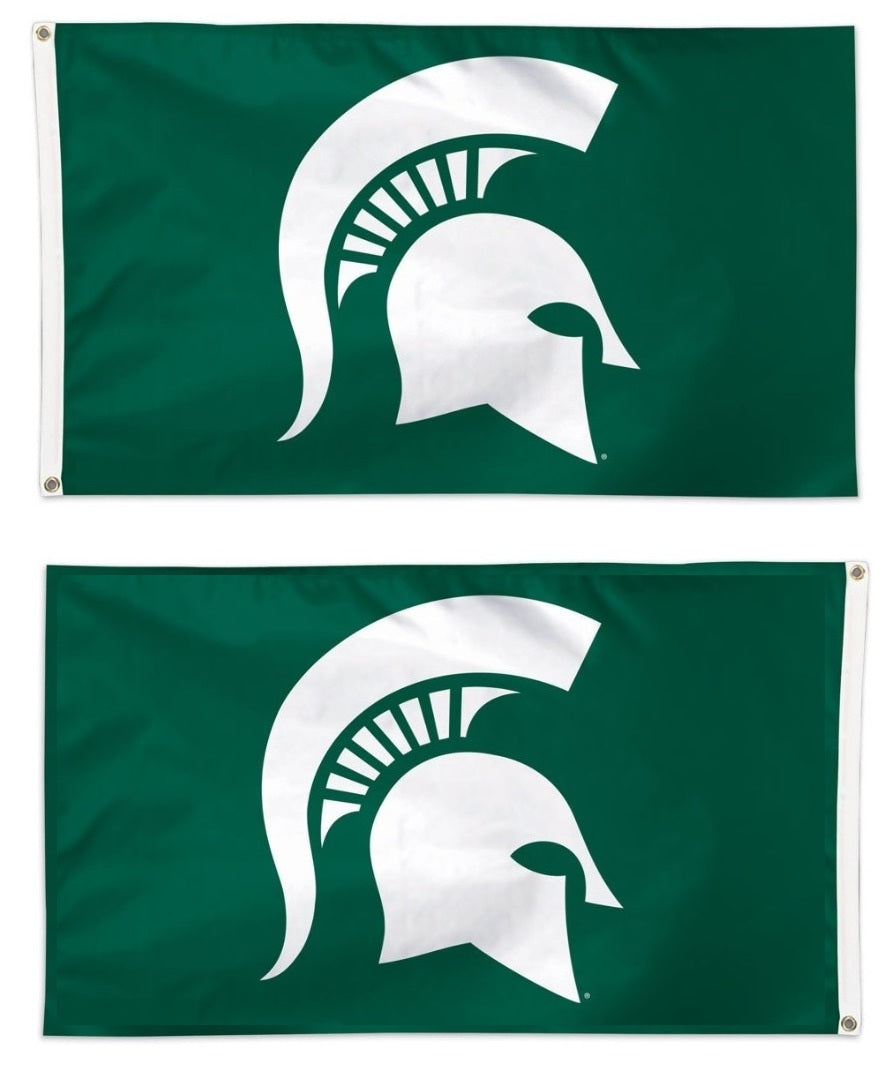 Michigan State Spartans 2 Sided Green 3x5 Flag heartlandflags