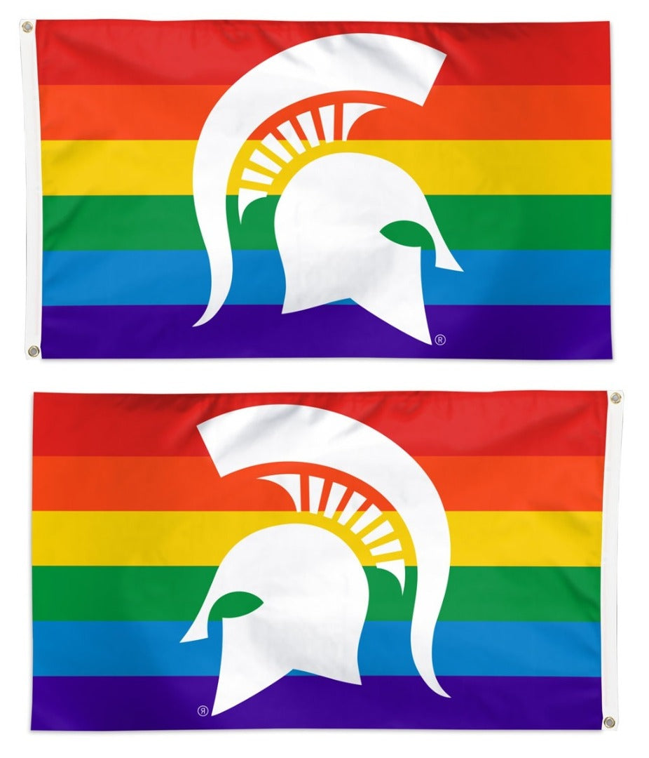 Michigan State Spartans Rainbow 3x5 Flag heartlandflags
