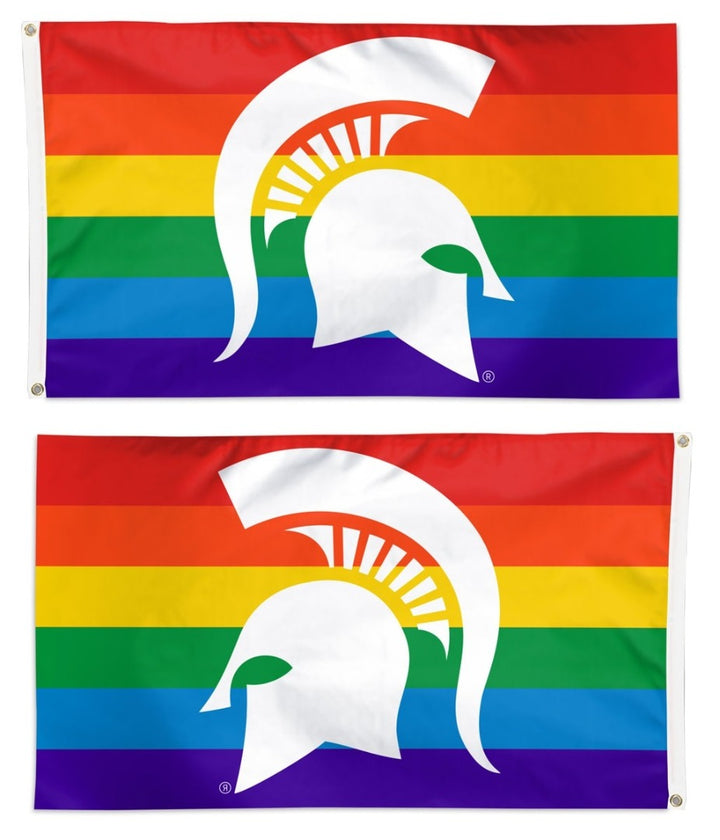 Michigan State Spartans Rainbow 3x5 Flag heartlandflags