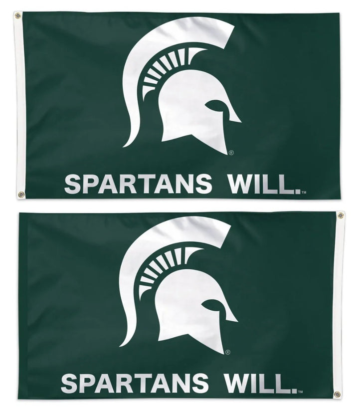 Michigan State Spartans Will 2 Sided Flag heartlandflags