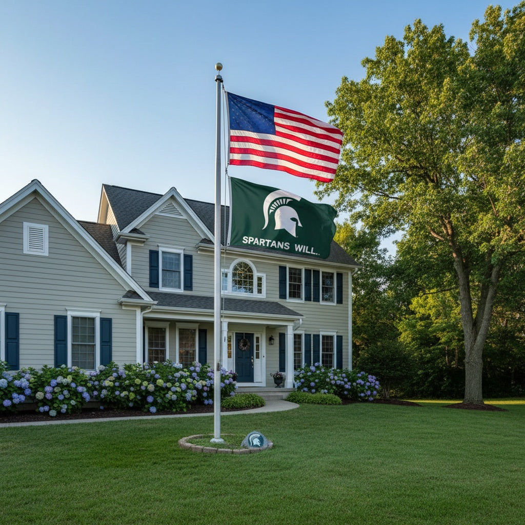Michigan State Spartans Will 2 Sided Flag heartlandflags