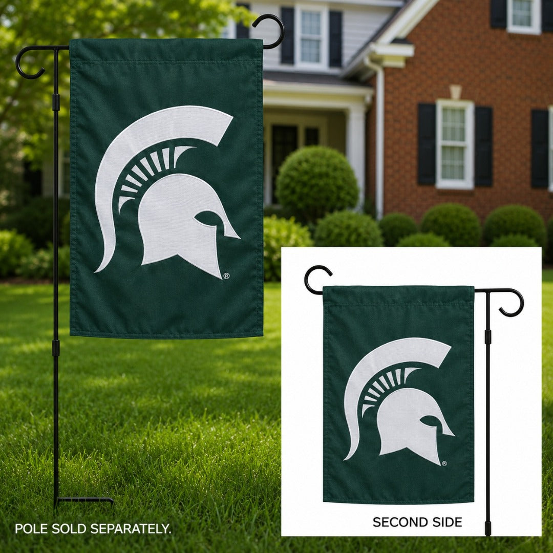 Michigan State University 2 Sided Garden Flag Spartans Applique heartlandflags