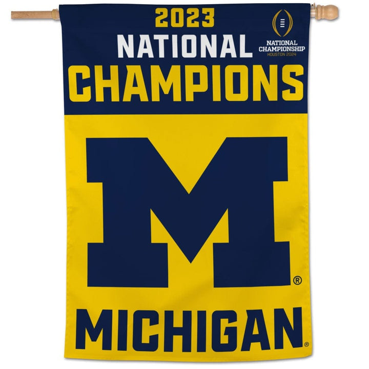 Michigan Wolverines Banner 2023 Football Champions Flag heartlandflags