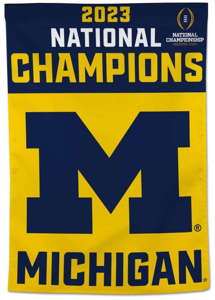 Michigan Wolverines Banner 2023 Football Champions Flag heartlandflags