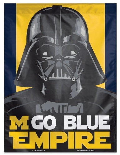 Michigan Wolverines Empire Banner Darth Vader heartlandflags