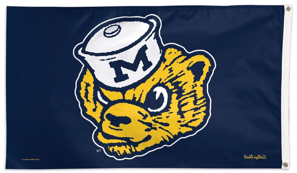 Michigan Wolverines Flag 3x5 Vault Logo Vintage Throwback heartlandflags