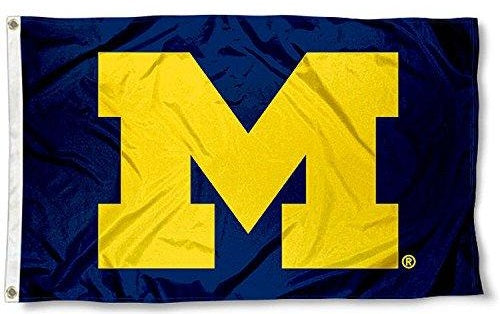 Michigan Wolverines Flag 3x5 Yellow M Logo heartlandflags