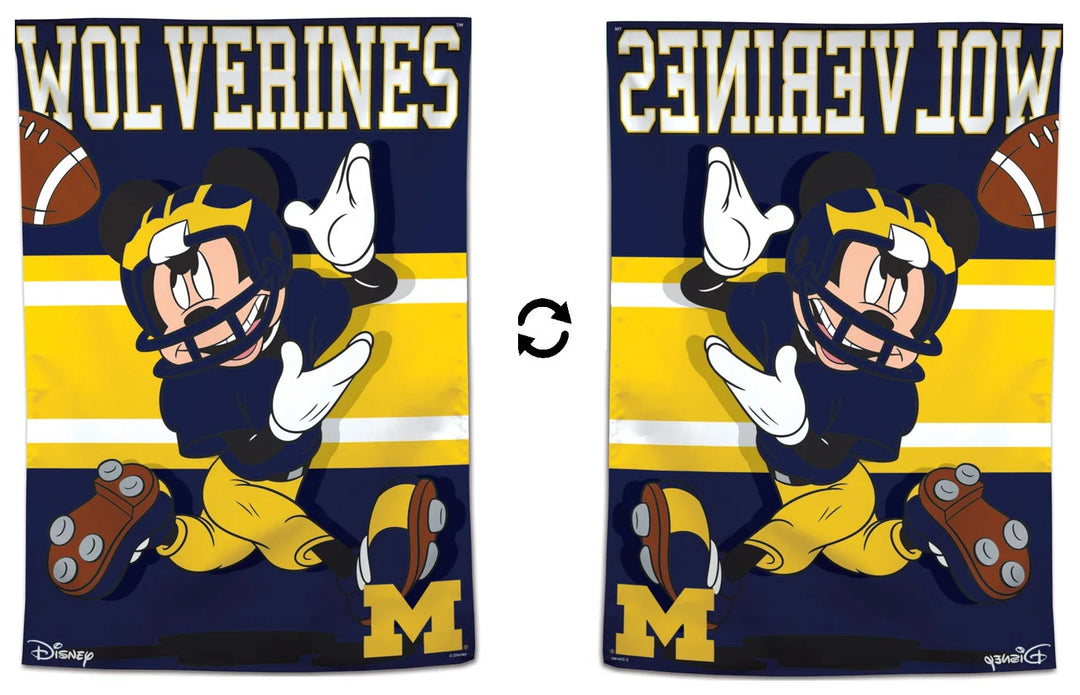 Michigan Wolverines Flag Mickey Mouse Football Banner heartlandflags