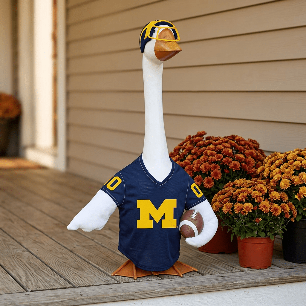 Michigan Wolverines Football Porch Goose Outfit for 21 Inch Goose heartlandflags