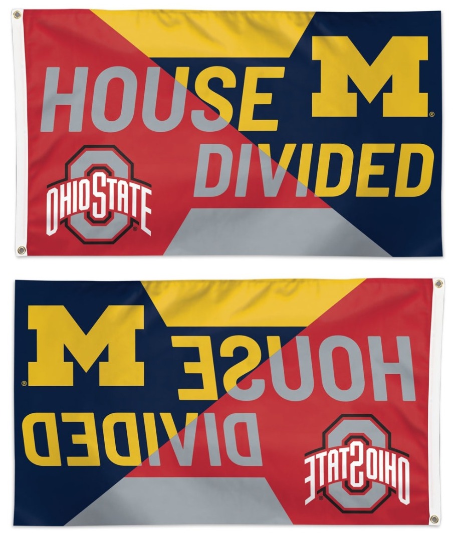 Michigan and Ohio State House Divided 3x5 Flag heartlandflags