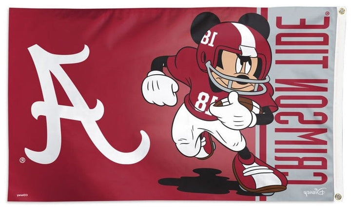 Mickey Mouse Alabama Crimson Tide 3x5 Football Flag heartlandflags