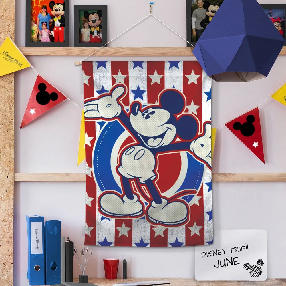 Mickey Mouse Patriotic Banner Stars heartlandflags