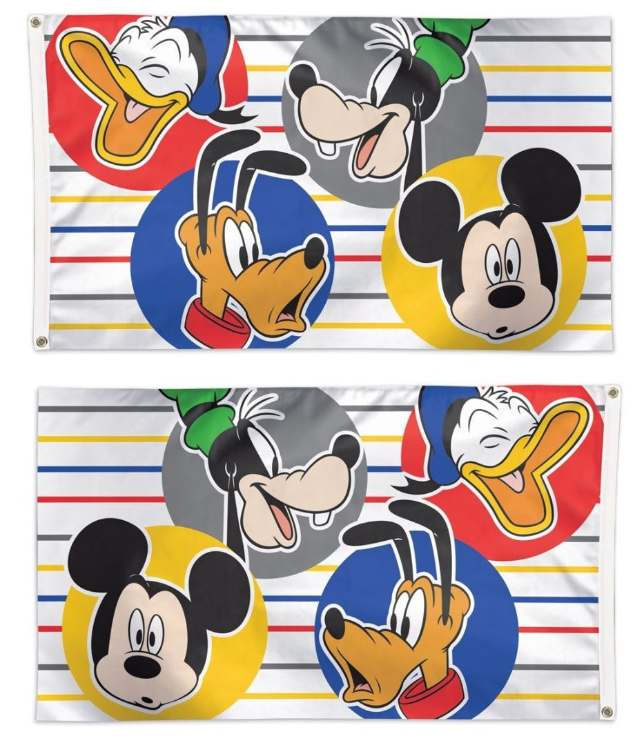 Mickey Mouse and Friends 3x5 Flag Goofy, Pluto, Donald heartlandflags