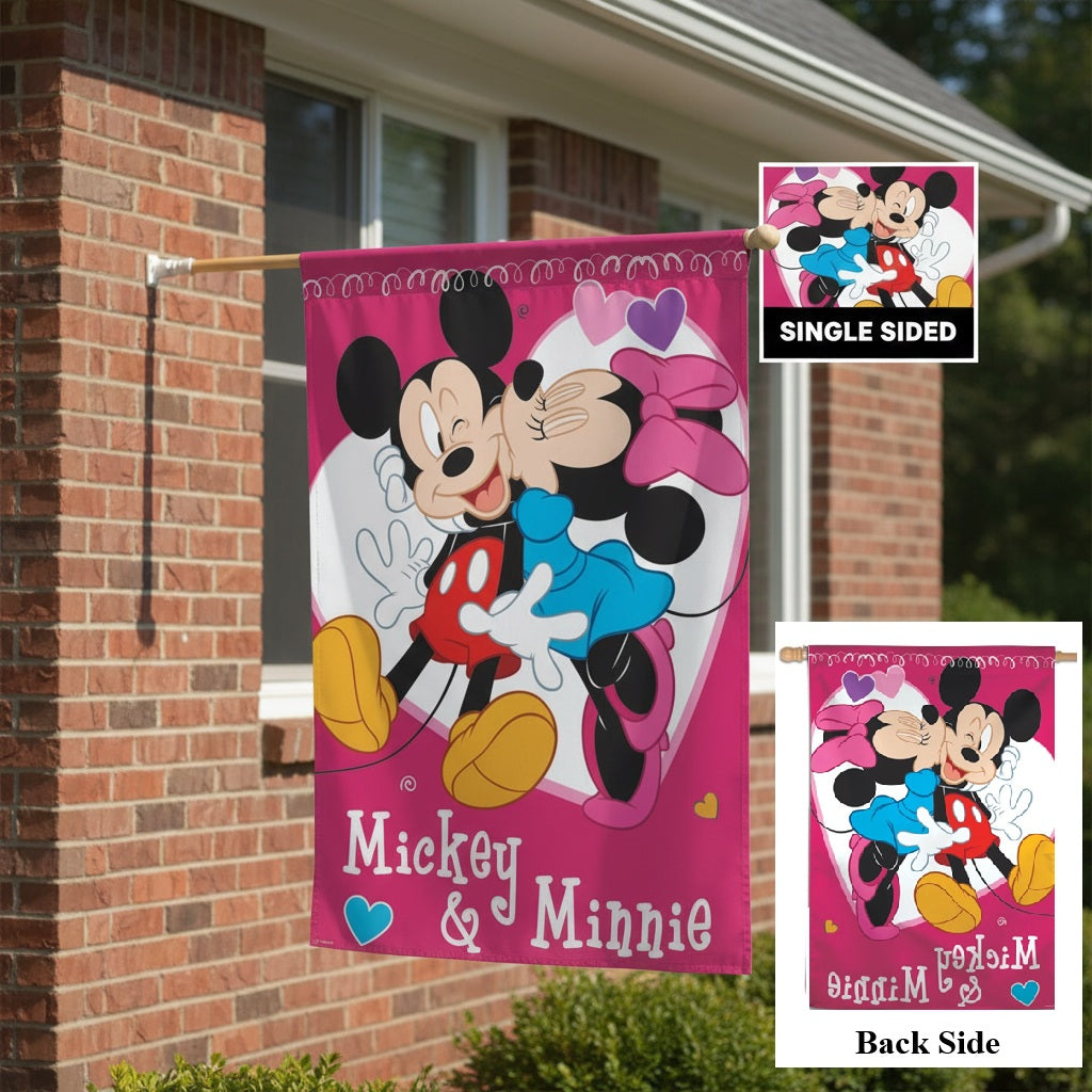 Mickey and Minnie Mouse Valentine Banner heartlandflags