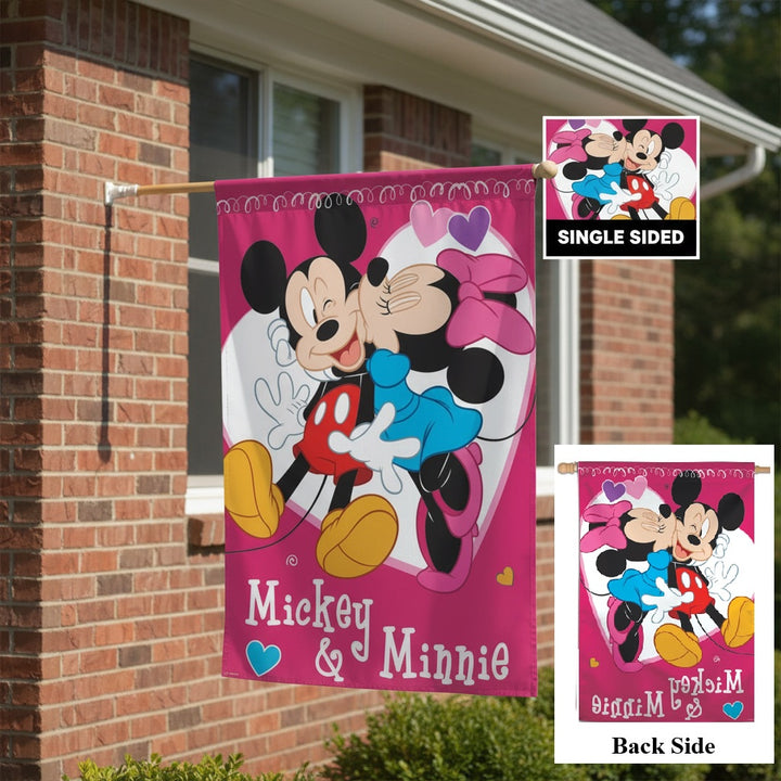 Mickey and Minnie Mouse Valentine Banner heartlandflags