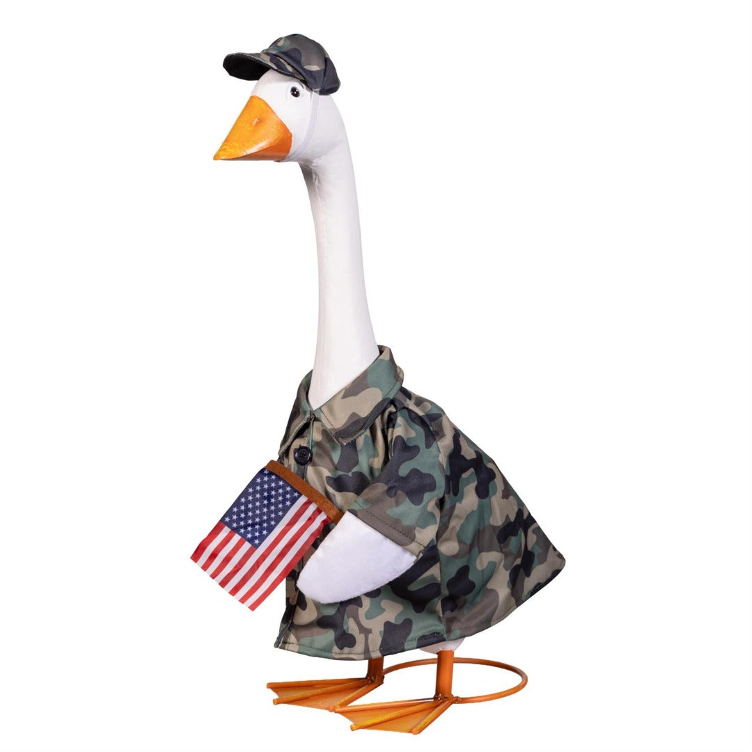 Military Camo Porch Goose Outfit heartlandflags