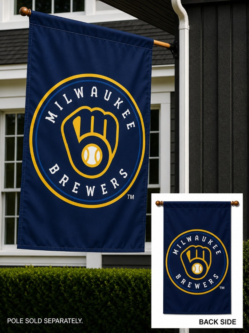 Milwaukee Brewers 2 Sided Banner heartlandflags