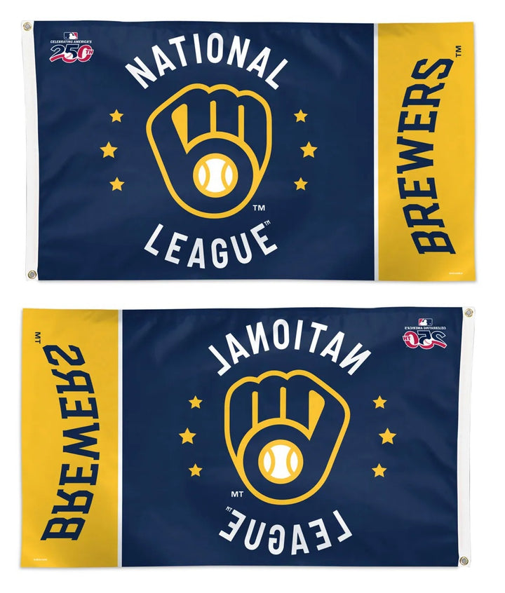 Milwaukee Brewers 3x5 Flag America 250 heartlandflags