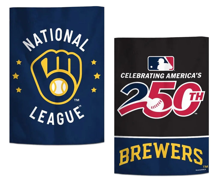Milwaukee Brewers America 250 Garden Flag 2 Sided heartlandflags