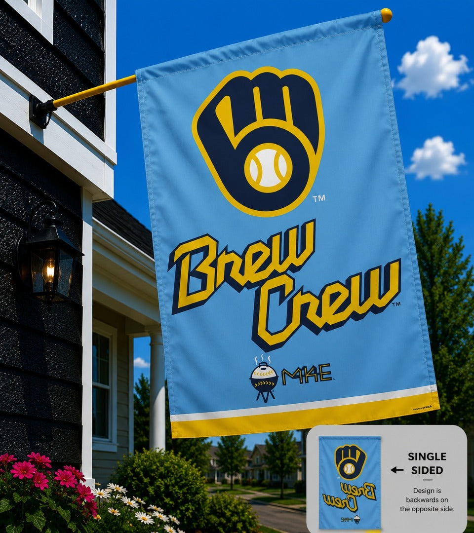 Milwaukee Brewers Banner City Connect Flag Brew Crew heartlandflags
