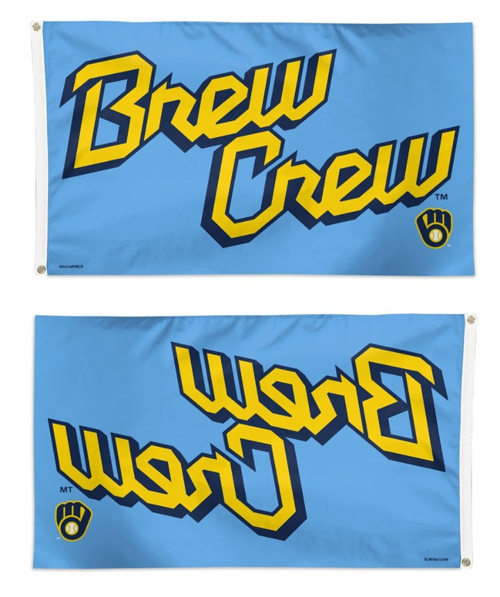 Milwaukee Brewers Flag 3x5 City Connect Brew Crew heartlandflags