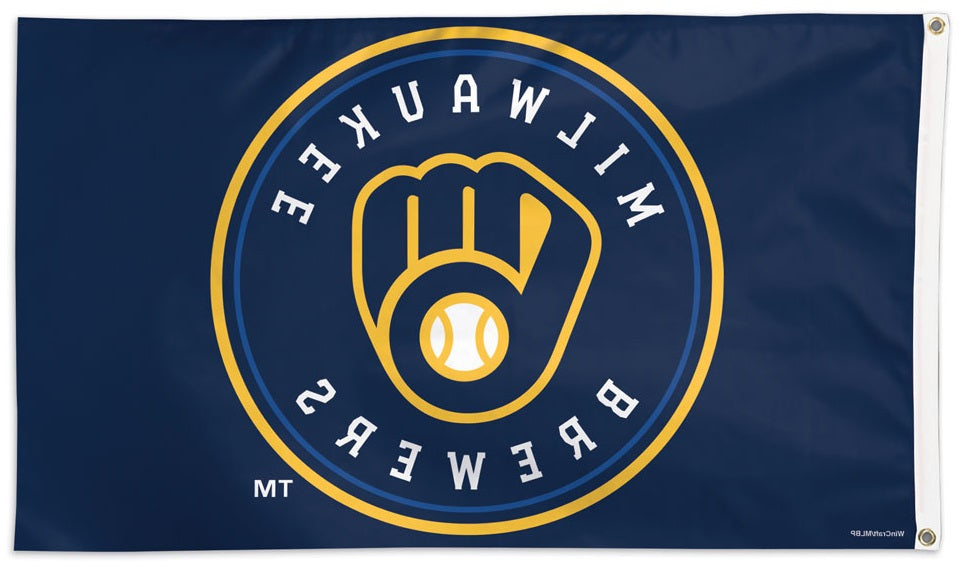 Milwaukee Brewers Flag 3x5 Primary Logo heartlandflags