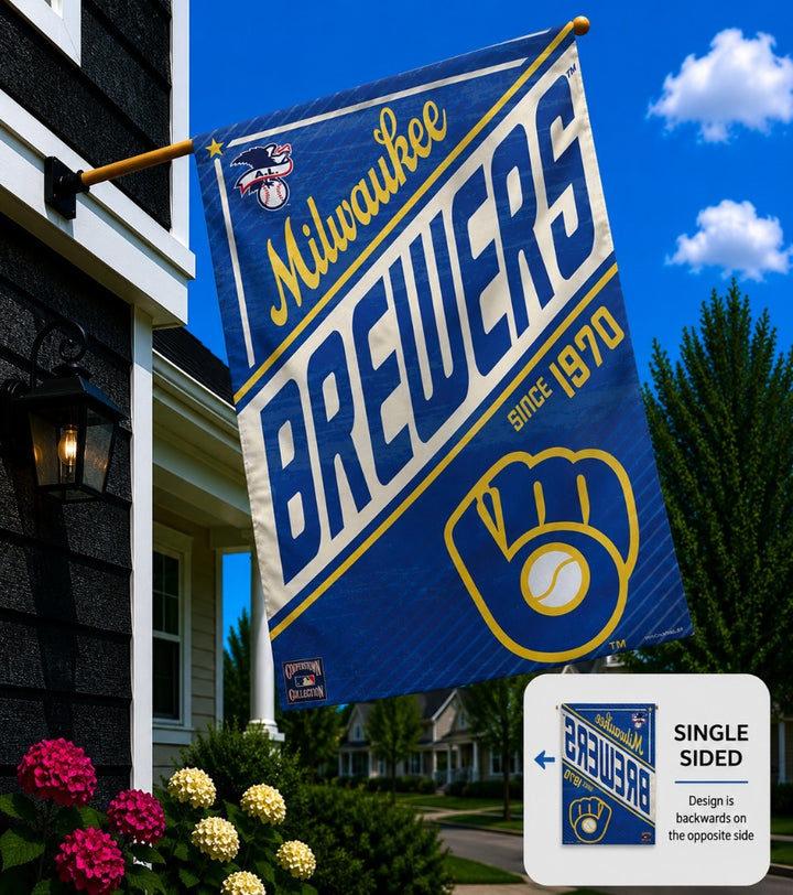 Milwaukee Brewers Flag Cooperstown Throwback House Banner heartlandflags
