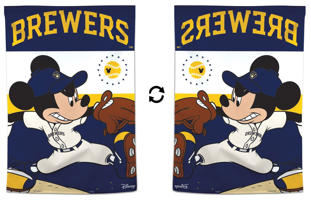 Milwaukee Brewers Flag Mickey Mouse Banner heartlandflags