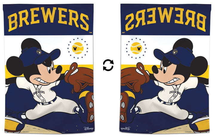 Milwaukee Brewers Flag Mickey Mouse Banner heartlandflags