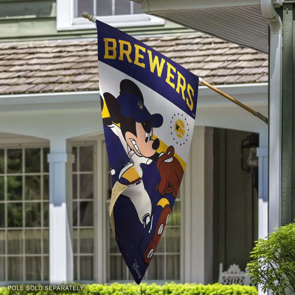 Milwaukee Brewers Flag Mickey Mouse Banner heartlandflags