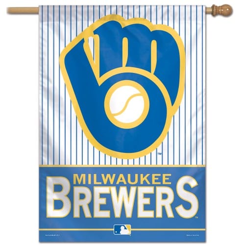 Milwaukee Brewers Flag Throwback Pinstripe House Banner heartlandflags