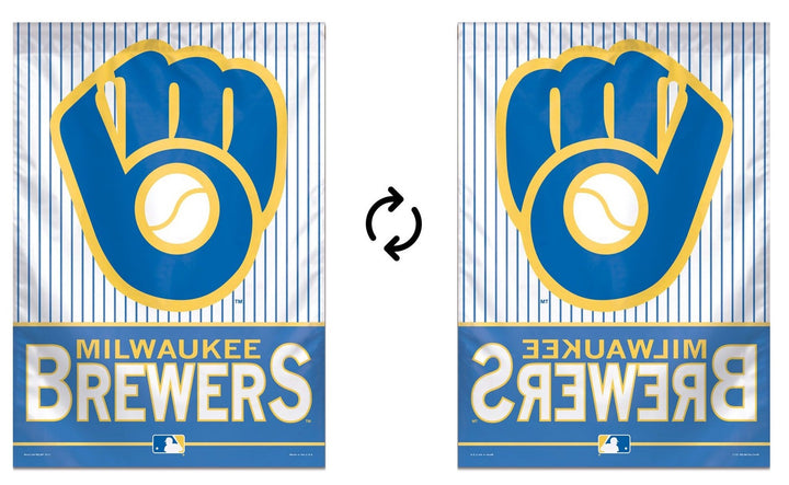 Milwaukee Brewers Throwback Pinstripe Banner heartlandflags