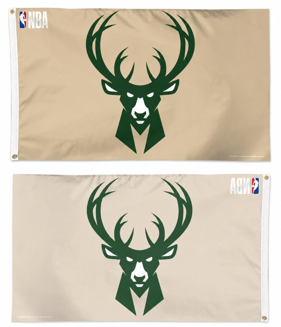 Milwaukee Bucks Alternate Logo 3x5 Flag heartlandflags