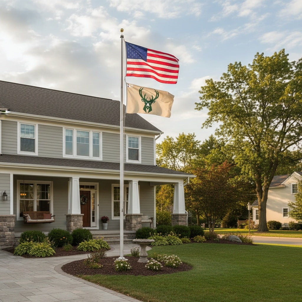 Milwaukee Bucks Alternate Logo 3x5 Flag heartlandflags