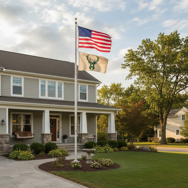 Milwaukee Bucks Alternate Logo 3x5 Flag heartlandflags