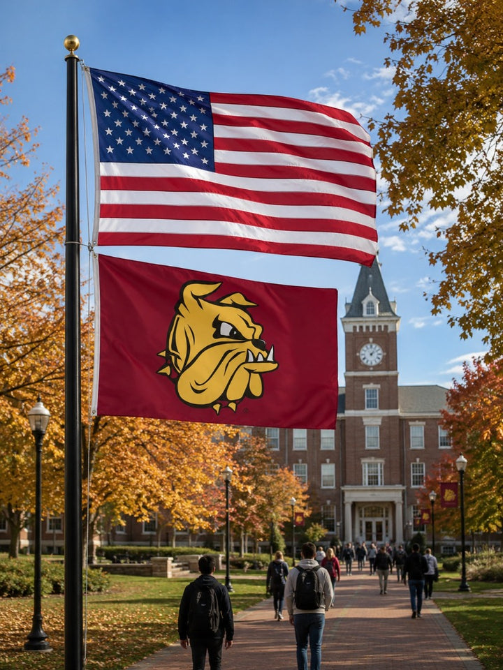 Minnesota Duluth Bulldogs Flag 3x5 Logo Only heartlandflags