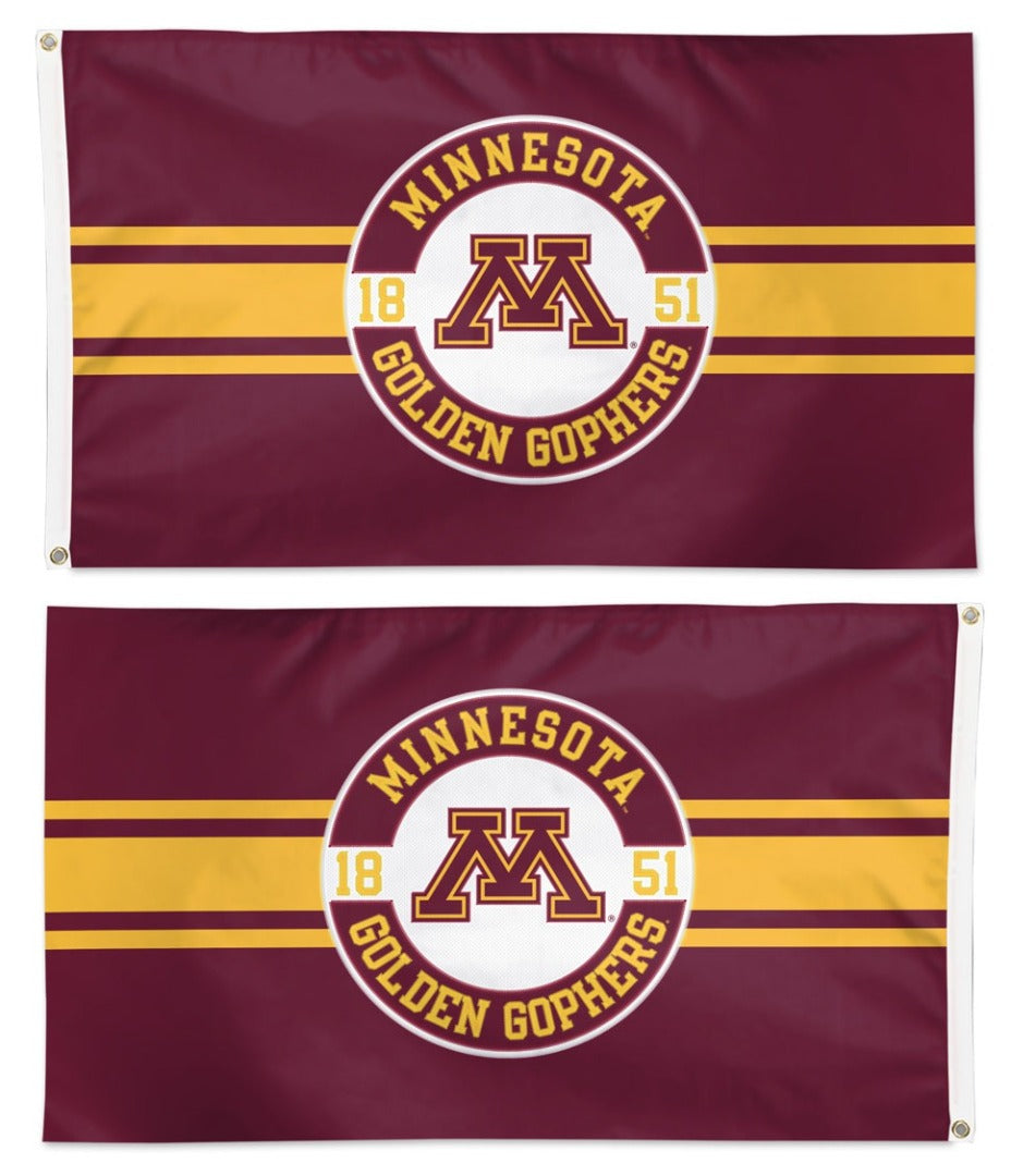 Minnesota Gophers Embroidered Flag 2 Sided 3x5 heartlandflags