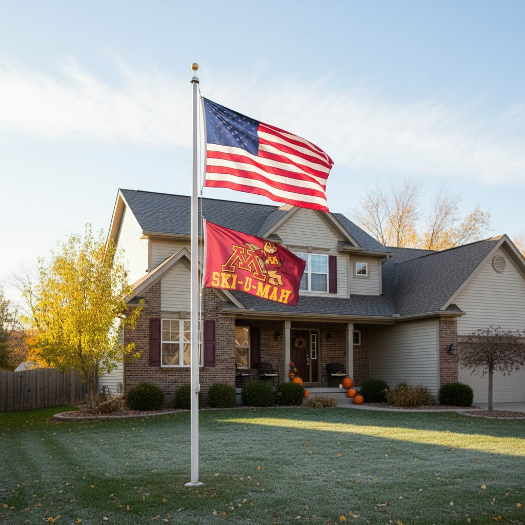Minnesota Gophers Flag 3x5 SKI-U-MAH heartlandflags