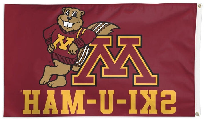 Minnesota Gophers Flag 3x5 SKI-U-MAH heartlandflags