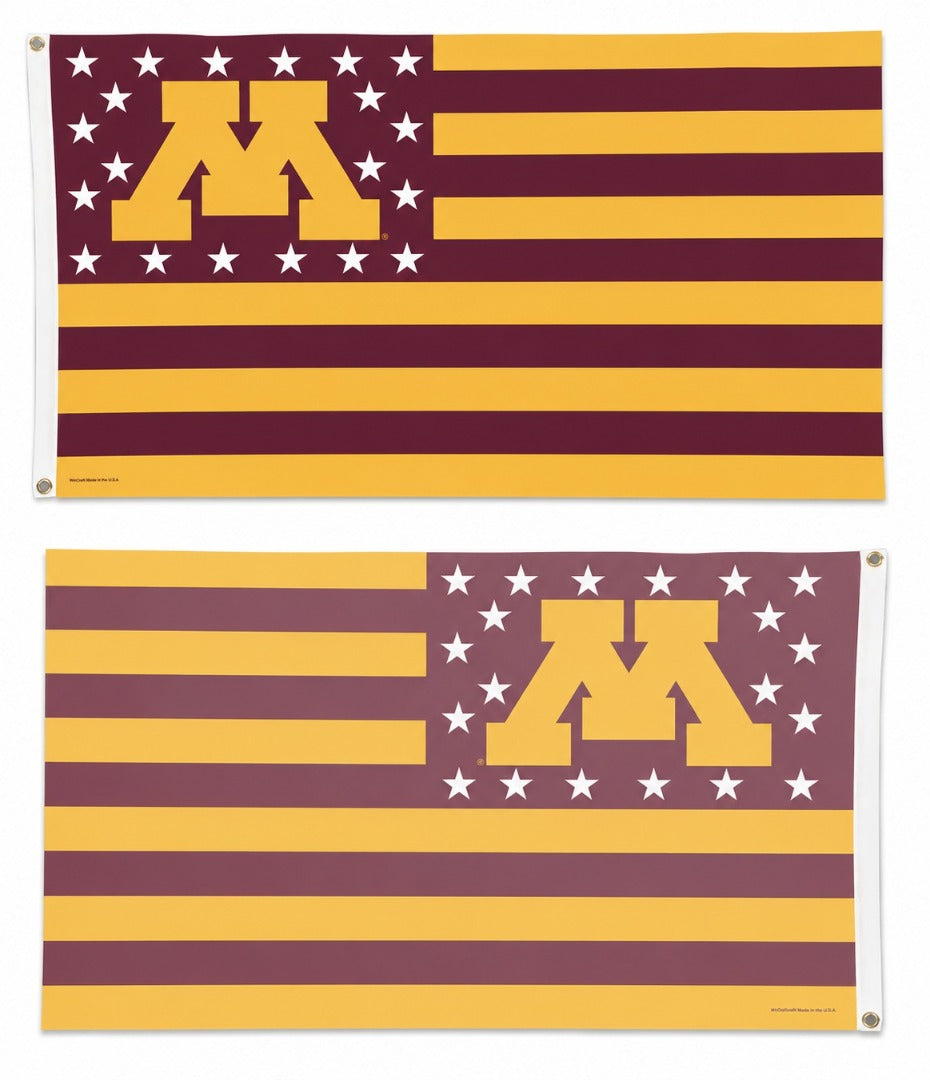 Minnesota Gophers Flag 3x5 Stars and Stripes heartlandflags