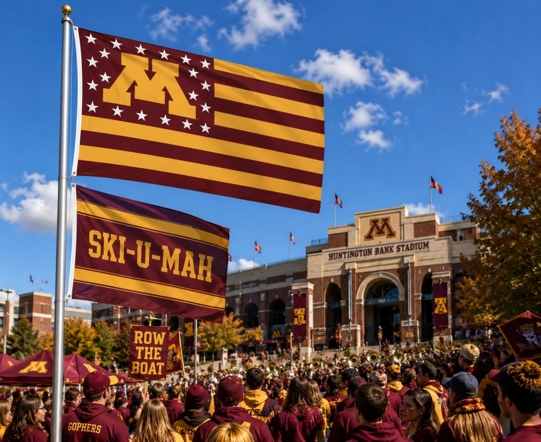 Minnesota Gophers Flag 3x5 Stars and Stripes heartlandflags