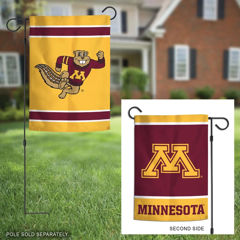 Minnesota Gophers Garden Flag 2 Sided Logo heartlandflags