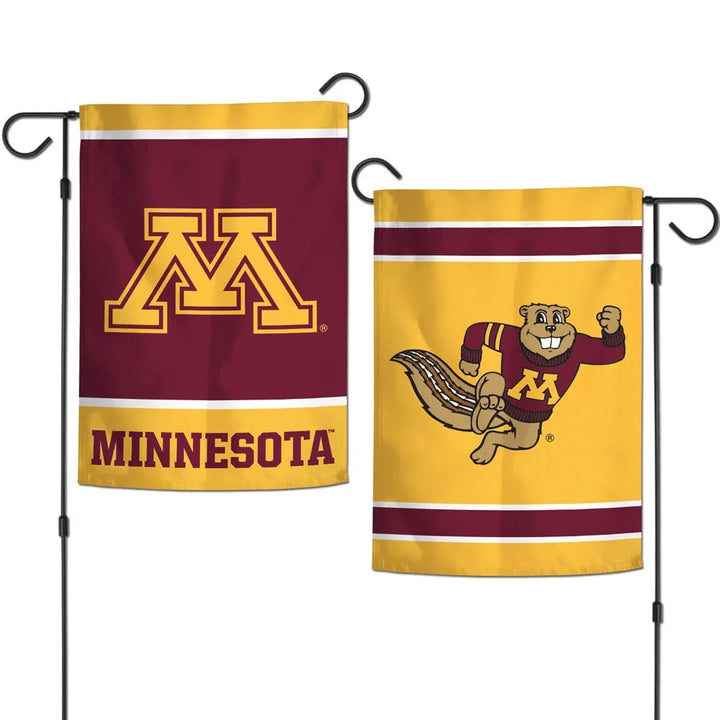 Minnesota Gophers Garden Flag 2 Sided Logo heartlandflags