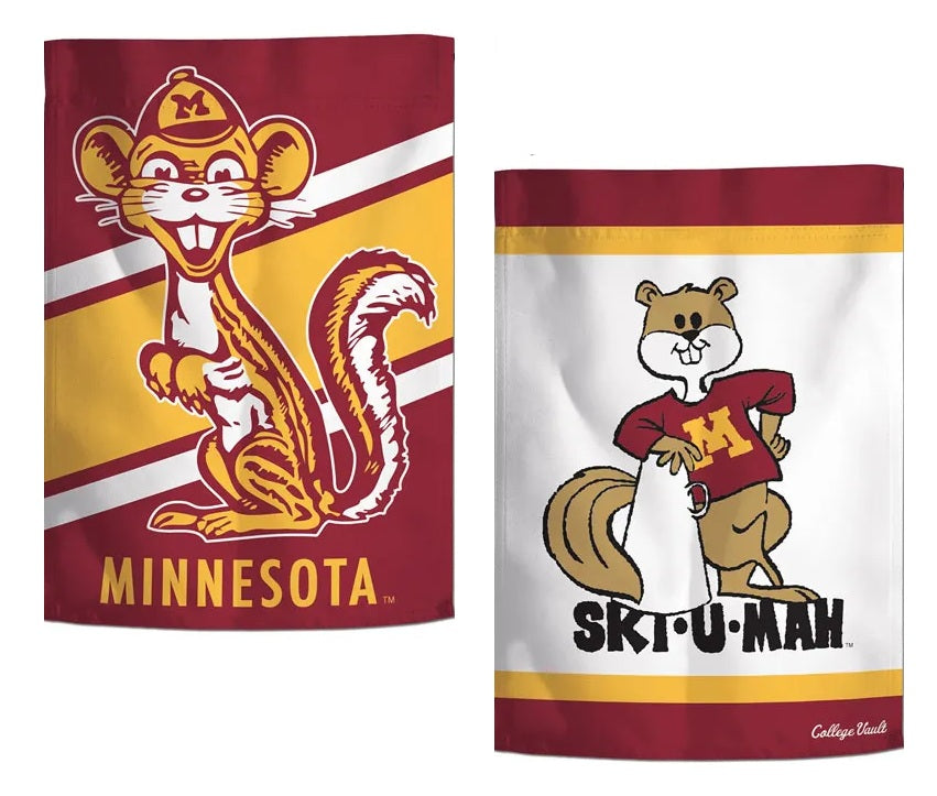 Minnesota Gophers Garden Flag 2 Sided Vintage Logo heartlandflags