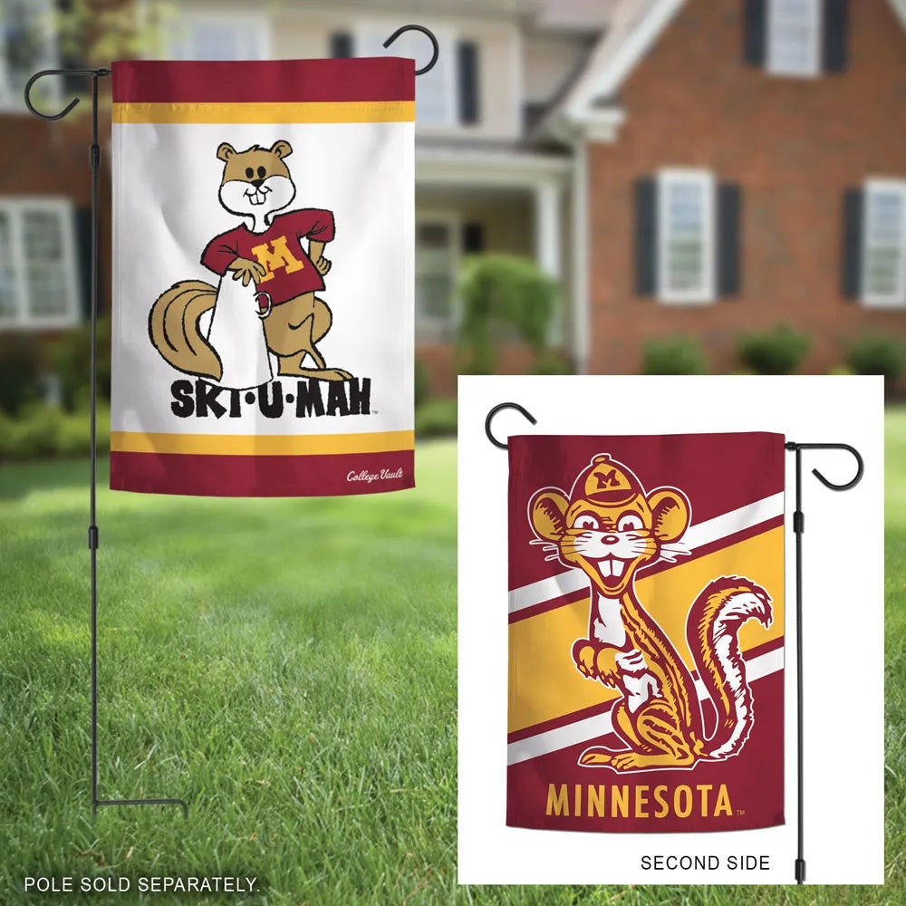 Minnesota Gophers Garden Flag 2 Sided Vintage Logo heartlandflags