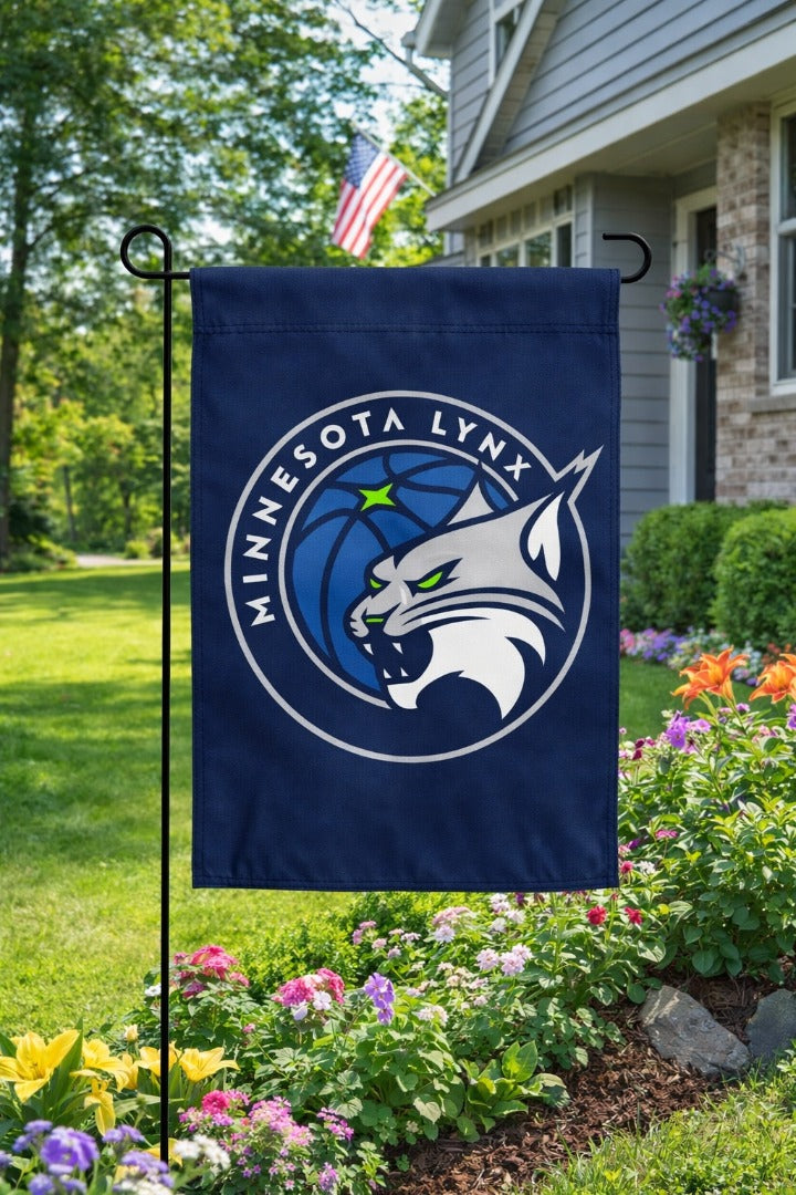 Minnesota Lynx Garden Flag 2 Sided heartlandflags