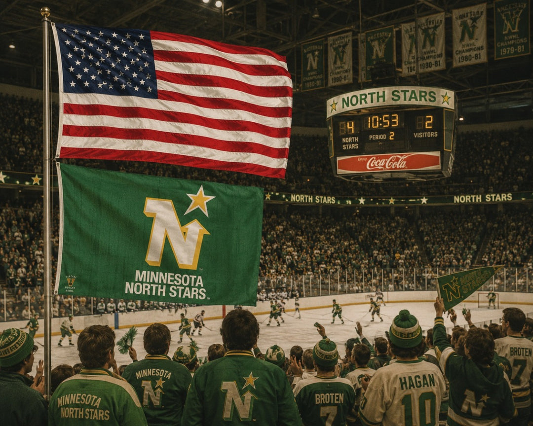Minnesota North Stars Flag 3x5 Vintage Hockey heartlandflags